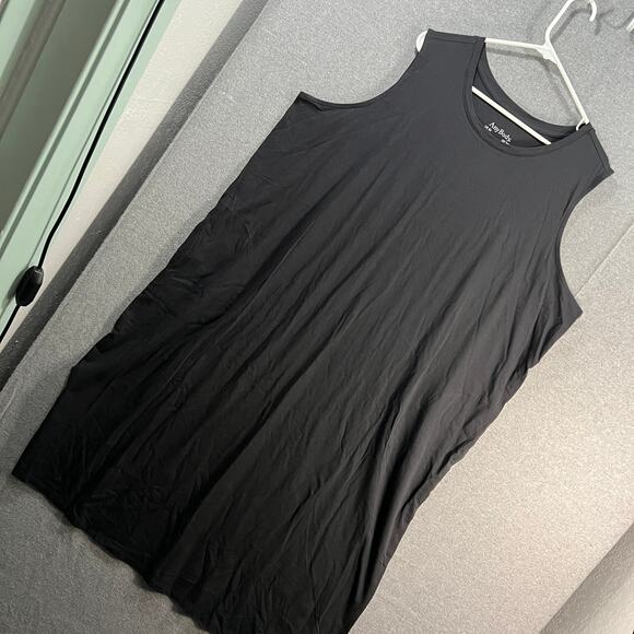 AnyBody Cozy Knit Jersey Tank Dress Jet Black Size 3X - Picture 1 of 11